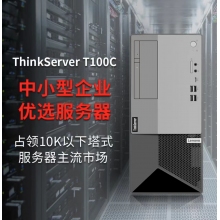 聯想ThinkServer T100C塔式服務器G6400/ 8G/ 1T/ 板載RAID 0/1 /  DOS / 180W /17升   單主機