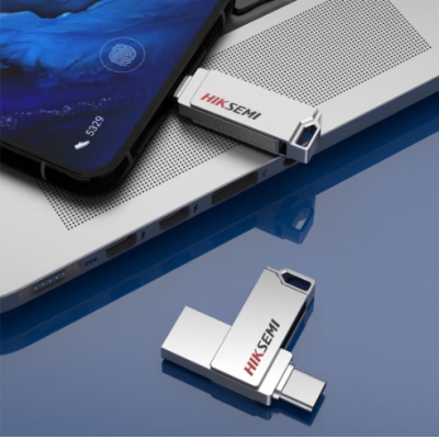 海康威視（HIKVISION）128GB Type-C USB3.2手機(jī)U盤X327C銀色 高速讀寫雙接口手機(jī)電腦通用車載優(yōu)盤